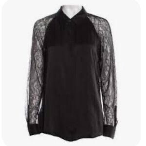 Equipment Silk Blouse with Lace Sleeves